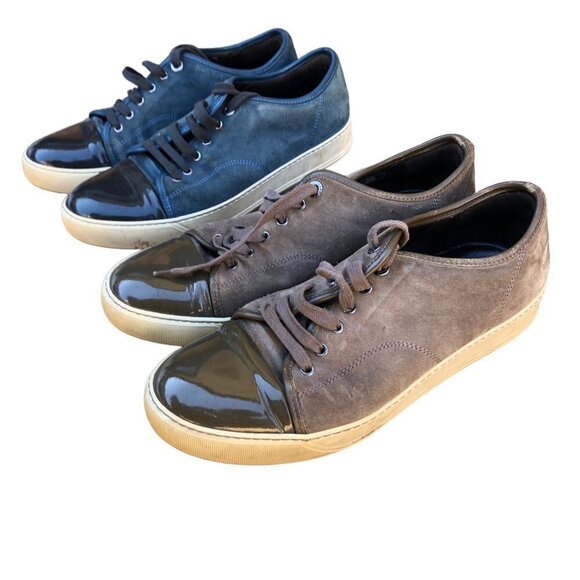 BUNDLE of 2 Lanvin Shoes - Brown and Blue Size 8 - Picture 1 of 6